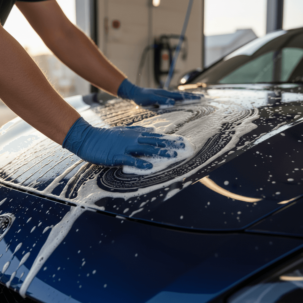 Mobile detailing at client driveway